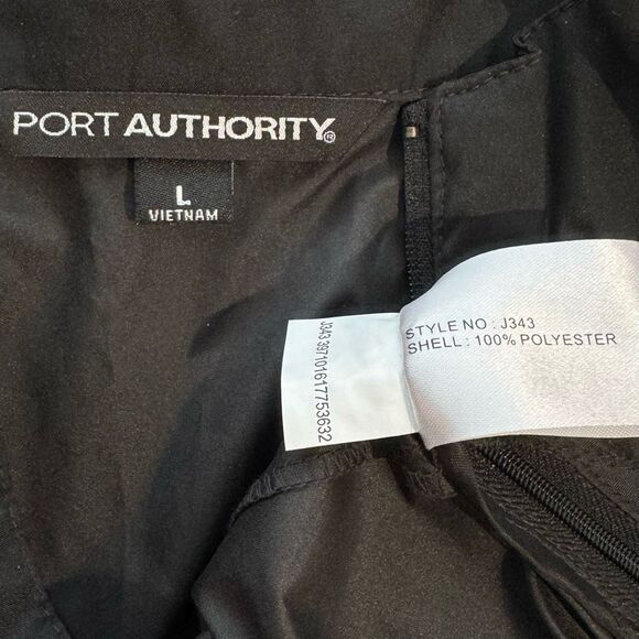 Port Authority Men’s Jacket Black Pullover Windbreaker Jacket Half Zip Large - Picture 6 of 7